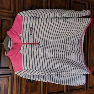 GUC vineyard vines quarter zip shep (grey with blue stripe and pink